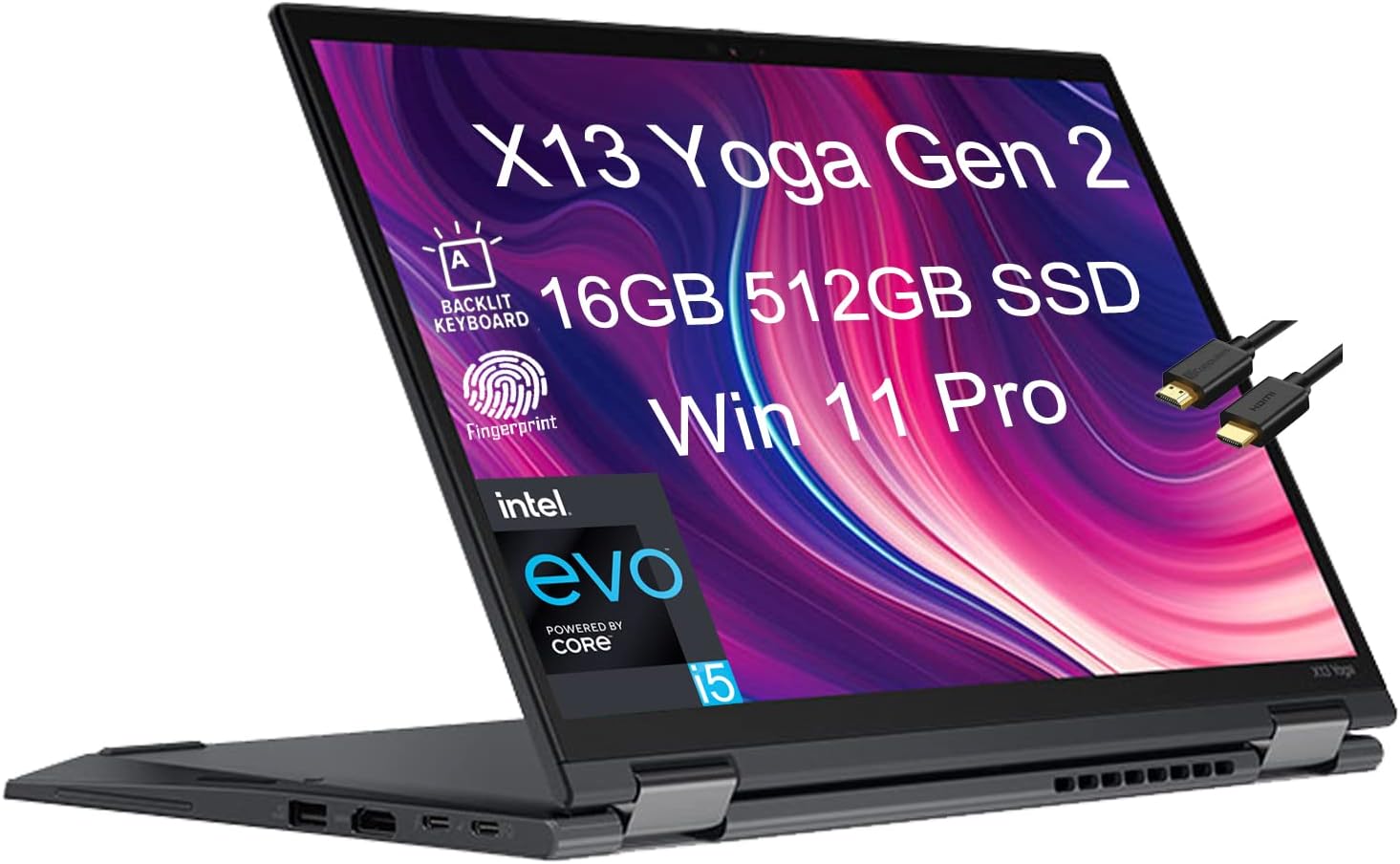 Lenovo ThinkPad X13 Yoga 13.3" Core i5 10th Gen 8GB RAM 256GB SSD x360 Touch Renewed Laptop